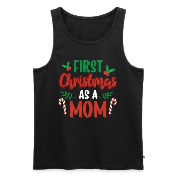 Das Erste Weihnachten Als Mutter Familie Schwanger - Männer Premium Bio Tank Top - Schwarz - Vorne - Michal (187cm)