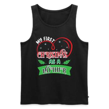 Mein Erstes Weihnachten Als Mutter Schwanger - Männer Premium Bio Tank Top - Schwarz - Vorne - Michal (187cm)