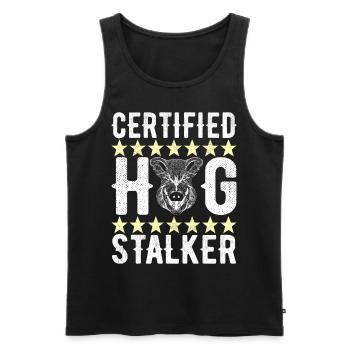 Chasseurs Chasse au sanglier - Débardeur bio Premium Homme - noir - Devant - Michal (187cm)