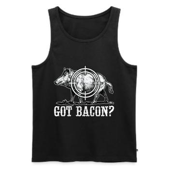 Jäger Wildschwein Jagen - Männer Premium Bio Tank Top - Schwarz - Vorne - Michal (187cm)