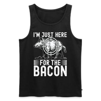 Jäger Wildschwein Jagen - Männer Premium Bio Tank Top - Schwarz - Vorne - Michal (187cm)