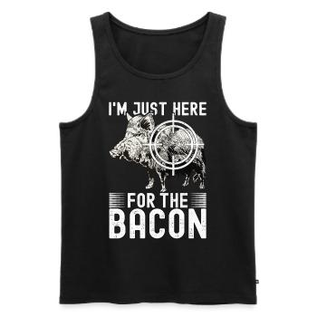 Jäger Wildschwein Jagen - Männer Premium Bio Tank Top - Schwarz - Vorne - Michal (187cm)