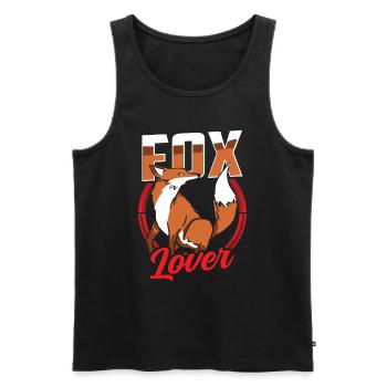 Fox Lover Animal Foxes Sayings - Men's Premium Organic Tank Top - black - Front - AI Model Male 178 light (178cm)