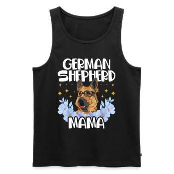 Deutscher Schäferhund Mama Süß Haustier Liebhaber - Männer Premium Bio Tank Top - Schwarz - Vorne - Michal (187cm)