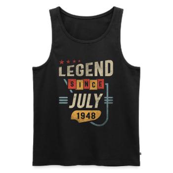 75 Years Old Legend Since July 1948 75th Birthday - Men's Premium Organic Tank Top - black - Front - Michal (187cm)