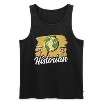 Historian History Teacher History History - Men's Premium Organic Tank Top - black - Front - AI Model Male 178 light (178cm)