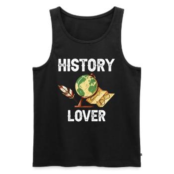 History Lover Historian Profession History - Men's Premium Organic Tank Top - black - Front - AI Model Male 178 light (178cm)