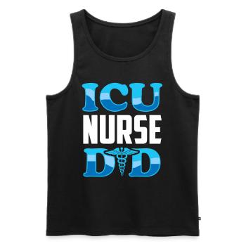 Intensive Care Nurse Dad Intensive Care - Men's Premium Organic Tank Top - black - Front - AI Model Male 178 light (178cm)