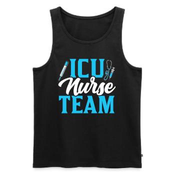Intensive Care Nurse Team Intensive Care - Men's Premium Organic Tank Top - black - Front - AI Model Male 178 light (178cm)
