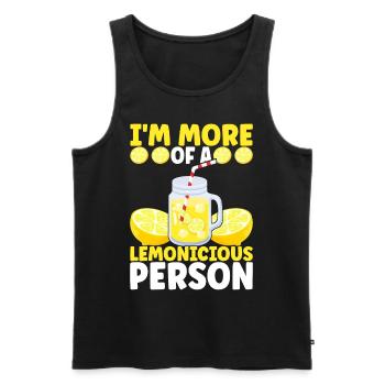 Stand de limonade Lemonade - Débardeur bio Premium Homme - noir - Devant - AI Model Male 178 light (178cm)