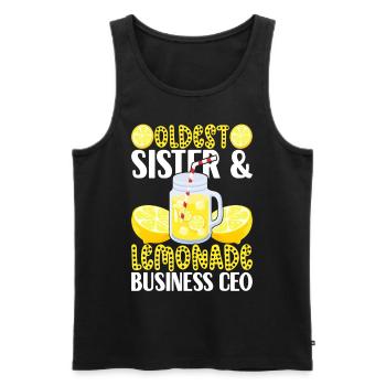Lemonade Lemonade stand - Men's Premium Organic Tank Top - black - Front - AI Model Male 178 light (178cm)