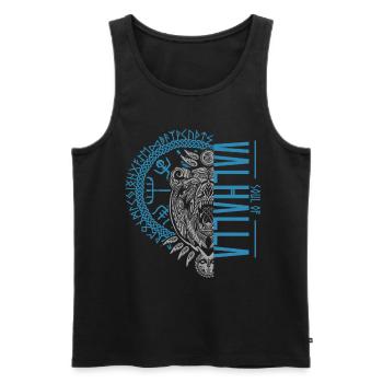 Keltischer Wikinger Knoten & Bär Soul of Valhalla - Männer Premium Bio Tank Top - Schwarz - Vorne - AI Model Male 178 light (178cm)