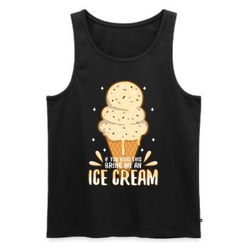 If You Can Read This Bring Me An Ice Cream - Men's Premium Organic Tank Top - black - Front - AI Model Male 178 light (178cm)