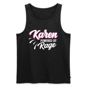 Karen Driven by Rage, Karen's Funny Memes - Men's Premium Organic Tank Top - black - Front - AI Model Male 178 light (178cm)