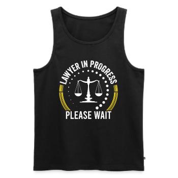 Avocat Travaux en cours Veuillez patienter Avocat - Débardeur bio Premium Homme - noir - Devant - Michal (187cm)