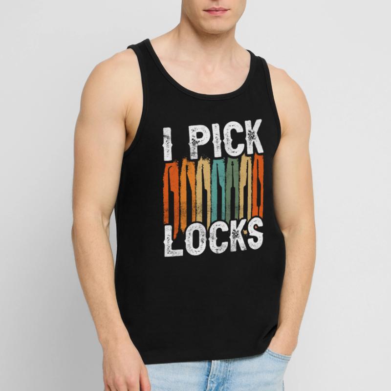 I Pick Locks Cracker Lock Lock Picking Men's Premium Organic Tank Top