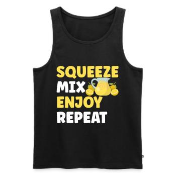 Lemonade Lemonade stand - Men's Premium Organic Tank Top - black - Front - AI Model Male 178 light (178cm)