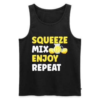 Lemonade Lemonade stand - Men's Premium Organic Tank Top - black - Front - AI Model Male 178 light (178cm)