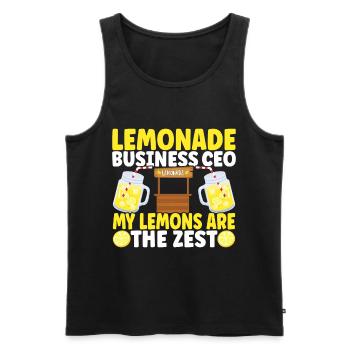 Lemonade Lemonade stand - Men's Premium Organic Tank Top - black - Front - AI Model Male 178 light (178cm)