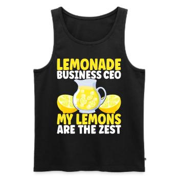 Limonade Limonadenstand - Männer Premium Bio Tank Top - Schwarz - Vorne - Michal (187cm)
