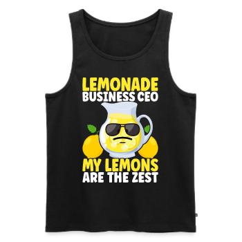 Lemonade Lemonade stand - Men's Premium Organic Tank Top - black - Front - AI Model Male 178 light (178cm)