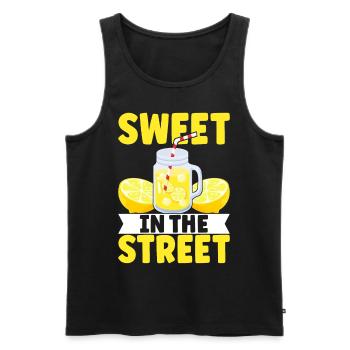 Lemonade Lemonade stand - Men's Premium Organic Tank Top - black - Front - AI Model Male 178 light (178cm)
