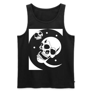 Horror Skull Skull Art Skull Gothic Heavy Metal - Men's Premium Organic Tank Top - black - Front - Michal (187cm)