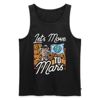 Departure to Mars Space Planet Astronaut - Men's Premium Organic Tank Top - black - Front - AI Model Male 178 light (178cm)