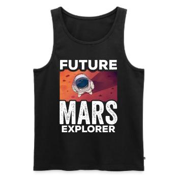 Zukünftiger Mars Erforscher Planet Astronaut - Männer Premium Bio Tank Top - Schwarz - Vorne - Michal (187cm)