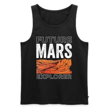 Future Mars Explorer Astronaut Planet - Débardeur bio Premium Homme - noir - Devant - Michal (187cm)