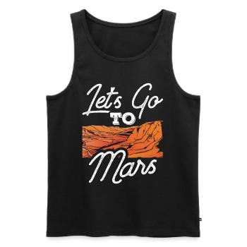 Gehen Wir Zum Mars Planet Astronaut Weltraum - Männer Premium Bio Tank Top - Schwarz - Vorne - Michal (187cm)