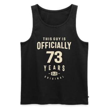 73 Years of Pure Awesomeness - 73rd Birthday - Men's Premium Organic Tank Top - black - Front - AI Model Male 178 light (178cm)