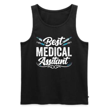 Bester Medizinischer Assistent Assistenz Beruf - Männer Premium Bio Tank Top - Schwarz - Vorne - AI Model Male 178 light (178cm)