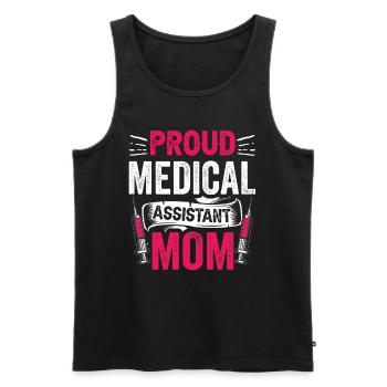 Stolze Medizinische Fachangestellte Mutter Beruf - Männer Premium Bio Tank Top - Schwarz - Vorne - AI Model Male 178 light (178cm)