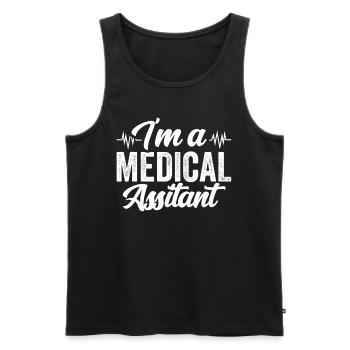 Ich Bin Medizinische Assistentin Medizinischer - Männer Premium Bio Tank Top - Schwarz - Vorne - AI Model Male 178 light (178cm)
