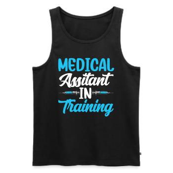 Medical Assistant In Training Assistance - Men's Premium Organic Tank Top - black - Front - Michal (187cm)