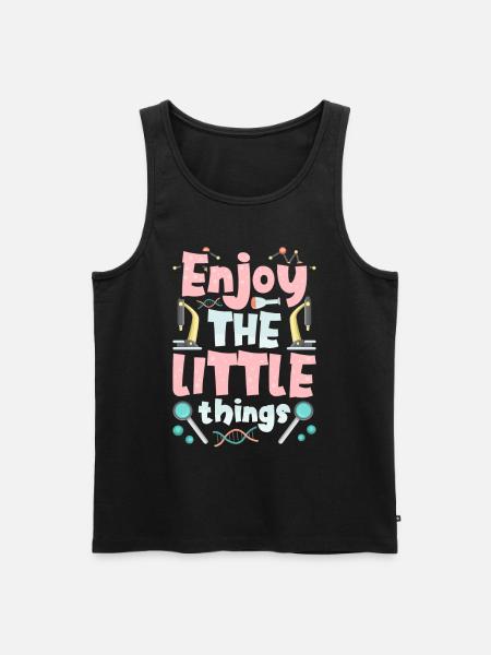 Enjoy the little things Microscopes Microscope - Men's Premium Organic Tank Top - black
