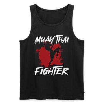 Muay Thai combattants arts martiaux arts martiaux arts martiaux - Débardeur bio Premium Homme - noir - Devant - Michal (187cm)