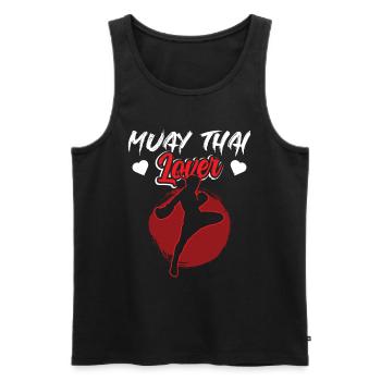 Muay Thai Lover Fighting Fighter Martial Arts - Men's Premium Organic Tank Top - black - Front - Michal (187cm)