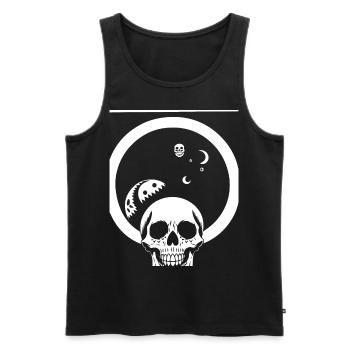Horror Schädel Schädel Kunst Schädel Gothic Heavy Metal - Männer Premium Bio Tank Top - Schwarz - Vorne - AI Model Male 178 light (178cm)