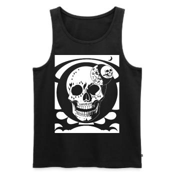 Horror Skull Skull Art Skull Gothic Heavy Metal - Men's Premium Organic Tank Top - black - Front - Michal (187cm)