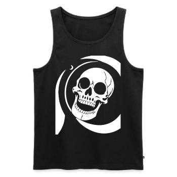 Horreur Crâne Crâne Art Crâne Gothique Heavy Metal - Débardeur bio Premium Homme - noir - Devant - Michal (187cm)