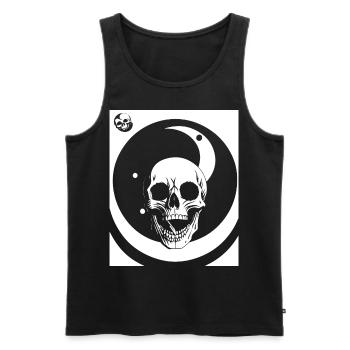 Horror Skull Skull Art Skull Gothic Heavy Metal - Men's Premium Organic Tank Top - black - Front - Michal (187cm)