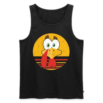 Vintage Turkey - Männer Premium Bio Tank Top - Schwarz - Vorne - Michal (187cm)