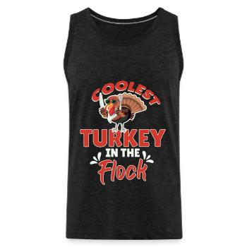 Coolest Turkey In The Flock - Männer Premium Bio Tank Top - Anthrazit - Vorne - Alexander (188cm)