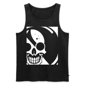 Horror Skull Skull Art Skull Gothic Heavy Metal - Men's Premium Organic Tank Top - black - Front - Michal (187cm)