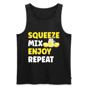 Lemonade Lemonade stand - Men's Premium Organic Tank Top - black - Front - AI Model Male 178 light (178cm)