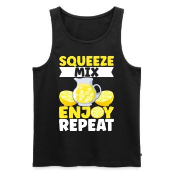 Lemonade Lemonade stand - Men's Premium Organic Tank Top - black - Front - AI Model Male 178 light (178cm)