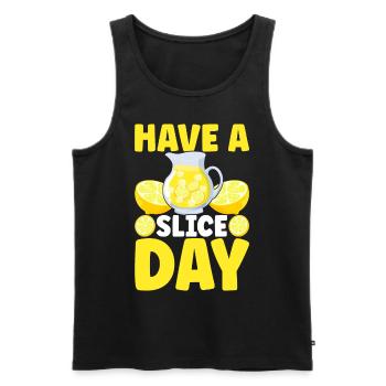 Lemonade Lemonade stand - Men's Premium Organic Tank Top - black - Front - AI Model Male 178 light (178cm)
