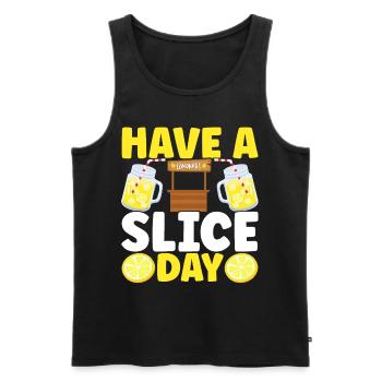 Lemonade Lemonade stand - Men's Premium Organic Tank Top - black - Front - AI Model Male 178 light (178cm)